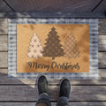 Christmas Tree Doormat – 'Merry Christmas' Holiday Coir Welcome Mat